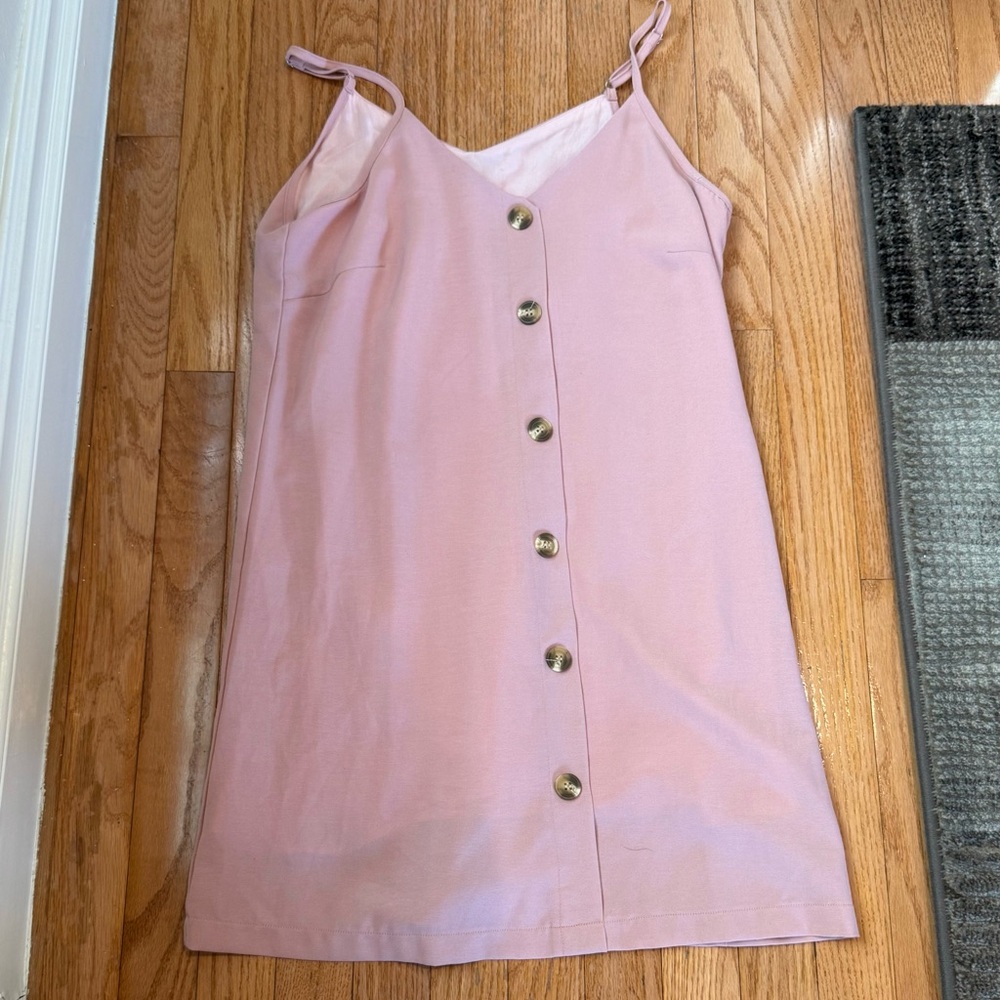 Pink size small fully lined dress with adjustable straps